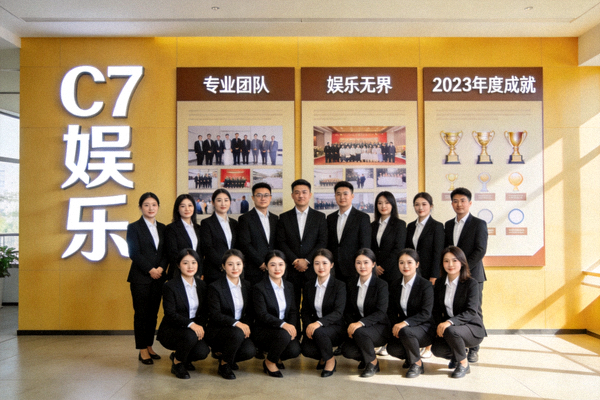 C7娱乐专业团队合影与文化墙