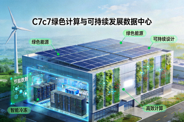 C7c7绿色计算与可持续发展数据中心概念图