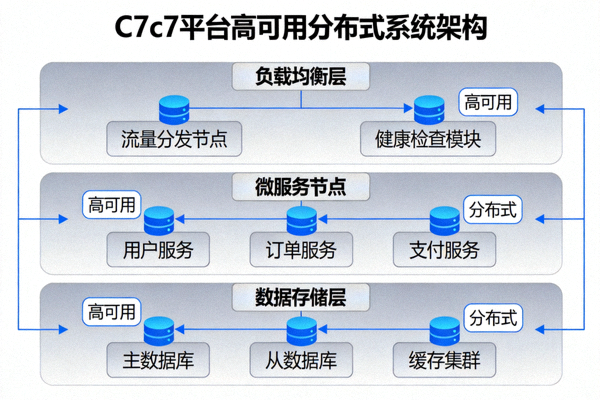 C7c7平台高可用分布式系统架构示意图