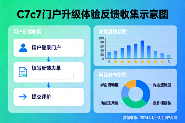 收集用户对C7c7门户升级体验反馈的示意图
